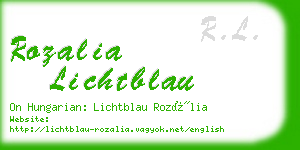 rozalia lichtblau business card